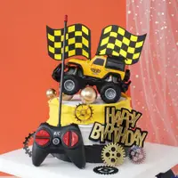 在飛比找ETMall東森購物網優惠-遙控賽車電動越野車生日蛋糕裝飾男孩汽車擺件配件烘焙裝扮