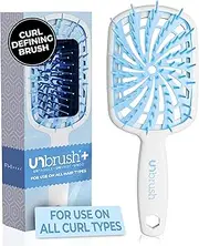FHI Heat UNbrush Plus — Curly Hair Brush for Gentle & Effective Detangling on Wet or Dry Fragile Hair Types — Detangler Brush w/ 84 UltraFlex Bristles, Ultra-light, Vented, Anti Static Hairbrush