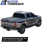 Drill-Less Official VELCRO® Roll Up Tonneau For Ford Next Gen Ranger Dual Cab