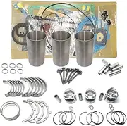 D1105 Overhaul Kit STD Engine Parts for Kubota D1105 Rebuild Kit Compatible with B2410HSE B7610HSD U25S KX41-2 KX61-2 F2400 F2560E F2880 ZD28