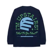 Second Floor Blue Hoodie Crewneck Sweatshirt Pullover