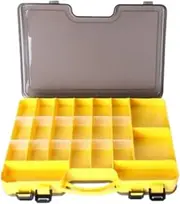 Garende Fishing Gear Storage Box Multi-Section Tackle Organizer for Outdoor Use, Yellow