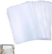 Pack of 30 A6 Binder Transparent Bag, Budget Planner, German Accessories, Zip Bag, Waterproof Plastic Planner Bag, Zip Filing envelopes, Folder, Document Bag, for Money, Budget Planner