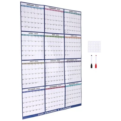 Erasable Whiteboard Calendar Monthly Weekly Planner Clear 12 Month Wet Dry5478
