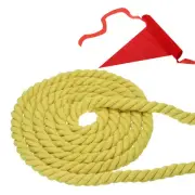 20' Tug of War Rope for Adults Teen Twisted Cotton Rope with Flag Yellow