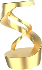 Folpus Kinetic Desk Toy Relaxing Toy,Aluminum Alloy,Tabletop Decoration for Birthday Gift Levitating Ball Desk Float Gyroscope, Gold