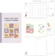 Monolike B6 Happy and Lucky Diary 6 Month Planner, Photo Booth - Academic Planner, Weekly & Monthly Planner, Scheduler, Undated Planner, 128x182mm