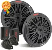 200W Marine Boat Speaker System, Weatherproof Dual 2-Way 6.5" Speakers 85Hz-6kHz