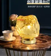 Modern Irregular Glass Ball Tble Lamp Stone Desk Light Sconce Home Decor Fixture