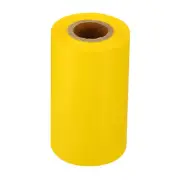 3.93"x328' Wax Thermal Transfer Ribbon, 1 Roll 1" Core Ink Out Ribbon, Yellow