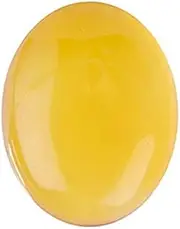 [Kirti Sales] Natural 15.25 Ratti 14.67 Carat Yellow Aqeeq Stone/Yellow Stone/Real Akik Stone Hakik Stone/Onyx Stone/Agate Stone Lab Certified Loose Gemstone, Natural Yellow Aqeeq Stone, Onyx