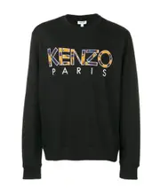 logo cotton pullover XL Black