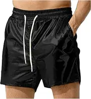 [Generic] Men's Shorts Elastic Waist Athletic Gym Drawstring Waist Athletic Shorts Summer Quick Dry Vacation Bermuda Short