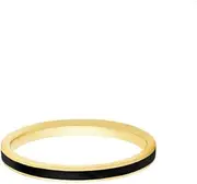 [JewelryWeb] 14k Yellow Gold Black Enamel Band Ring-Band Style-Ring for Women and Men