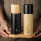 Oak Wood Pepper and Salt Mill Refillable Pepper Mill Manual for Kitchen Salt