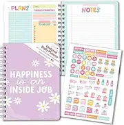 Retro Undated Daily Planner - Daily Planner Undated Planner Notebook, To Do List Notebook For Work Planner, Daily To Do List Planner, Daily Planners For Women, Day Planner, Hourly Planner Undated
