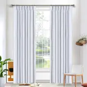 Sassi Total Blockout Thermal Insulated Pleated Curtains Pair 213cm or 221cm Drop White