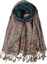 [TUSHUSTY] Pashmina Feel Shawls Wraps Rave Scarf for Women Soft Silky Reversible Men Scarves Hijab