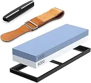 Lyaciomn Actual Grit Premium Material Sharpening Stone 2 Sides 1000/6000 Sharpening Stone Sharpener Stone