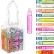 Expressions girl Roll On Lip Gloss Set with Carrying Case, 12-Piece Glossy Li...