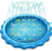 COOWIND 68" Splash Sprinkler Pad Baby Pool Outdoor Water Play Mat for 2-12 Years