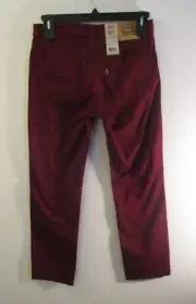 NWT Levis 511 Boys Slim Fit Jeans 14H 33x28 Burgundy MSRP$52