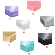 Luxury Deep Pocket Imitation Silk Satin Fitted Sheet Glitter Solid Color US Size
