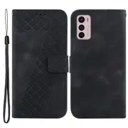 For Motorola Moto G42 4g 7-shape Imprinted Smartphone Stand Case Magnetic Clasp Leather Wallet Cover