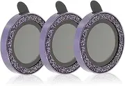 TEHAUX 3pcs Rhinestone Tempered Glass Camera Lens Protector Compatible with Iphone Pro Lightweight Scratch Resistant Stylish Lens Cover for Enhanced Photography