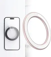 Wall Mount Magnetic Shower Phone Holder,Compatible with Magsafe Car Mount for Dashboard,Strong Magnetic Sticker for Shower,Bathroom,Kitchen Walls,Dashboard,Wall,Fridge,Mirror,for All iPhone (Pink)