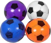 Outanaya 4 Pack Inflatable Beach Ball Funny Floating Soccer Balls for Teens Beach Decorations Pool Football Toys Inflatable for Summer Fun