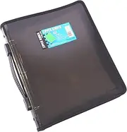 Bantex, Zipper Binder A4, 3O Ring, 25mm, with Carry Handle, Translucent Grey