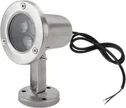 LED Pond Light Underwater Flood Light,Pond Light 3W LED Stainless Steel IP68 Waterproof Energy Saving Submersible Spotlight for Fountain Underwater Pool(Pure White)