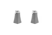 2x Polder Silicone 2-In-1 Hot Sleeve Curling Iron Straighteners Holder Grey