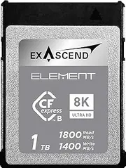 Element 1TB CFexpress Type B 1400MB/s Write Speed, 1800MB/s Read Speed, for RAW 4K Video For Professional Grade DSLR and Video Cameras Sustained Write 1200MB/s