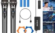 Wireless Microphones, Dual Karaoke Microphone System, Microfonos Inalambricos