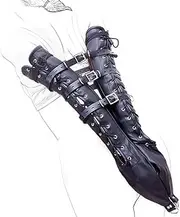 SAHOOSAFETY Leather Arm Cuffs Handcuffs SM Adjustable Sex Toy Couple Flirting Role Play Accessories Bondage Upper Body Cuffs For Men And Women