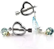 Metal Nipple Clamps Adjustable Hearth Shaped Nipple Clamp Nipple Clips For Women Non Piercing Nipple Rings Nipple Toy