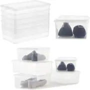 192oz Clear Stackable Shoe Storage Boxes with Lids - BPA-Free 20pcs