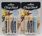 2-ChapStick Lip Balm Vanilla Favorites Vanilla Bean Ice Cream Mint Cupcake 6Pack