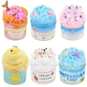 6 PCS Ocean Cartoon Soft Mud Reduced Pressure Mud Stress Relief Kids Clay Toy