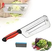 Stainless Steel Dual Blade Julienne Cutter, Stainless Steel Double-Layer Slicer, Multifunctional Vegetable Cutter, Cabbage Slicer Shredder, Grater Slicerfor Coleslaw (1SET)