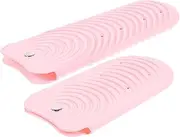 DECOMELODY 2pcs Hair Straightener Heat Insulation Cover Protective Cover for Hair Curler Silicone Protective Mat for Home Use Safe Long-lasting Random Color
