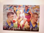 1998 LIMITED SELECT LYNCH & VOSS BRISBANE JOINT CAPTAINS FOOTBALL CARD
