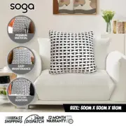 SOGA 50cm Black & White Pattern Throw Pillow Comfort Pro Polyester Fiber