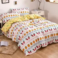 在飛比找森森購物網優惠-【Aibo】200織精梳棉加大兩用被床包四件組(鄉村風情)