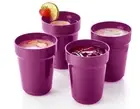 NEW Tupperware Aloha Tumblers Set of 4 Picnic Camping Purple