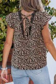 Cupshe Spring Fable Floral Top - Black,S