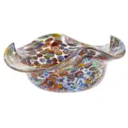 GlassOfVenice Murano Glass Millefiori Fazzoletto Bowl