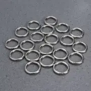 20 Pcs Round Carabiner Stainless Steel Metal Keychain Tracking Device Jump